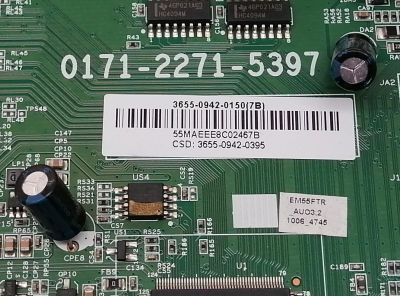 MAIN PARA TV JVC / NUMERO DE PARTE 3655-0942-0150 / 0171-2271-5397 / 3655-0942-0150(7B) / 3655-0942-0395 / DISPLAY T550HVN03.2 / MODELO EM55FTR - Imagen 3