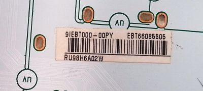 MAIN PARA TV LG OLED ((SMART TV)) / NUMERO DE PARTE EBT66085505 / EAX68303205 / 66085505 / EAX68303205(1.0) / PANEL LE770AQD (AM)(A1) / MODELO OLED77C9AUB - Imagen 2