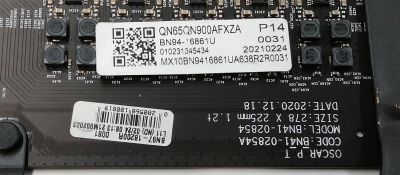  MAIN PARA TV SAMSUNG ORIGINAL NEO QLED 4K UHD HDR / NUMERO DE PARTE BN94-16861U / BN41-02854A / BN97-18200R / BN9416861U / BN41-02854A-000 / PANEL CY-TA065JMAV1H / MODELO QN65QN800 / QN65QN800AFXZA AB02 - Imagen 2