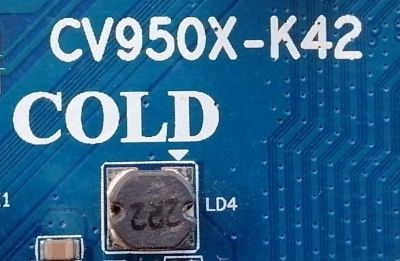 MAIN FUENTE ((COMBO)) POLAROID / NUMERO DE PARTE 100950X00430P / CV950X-K42 / 7.T950XK421200.3A2 / ACK15462101DA / 5549 / DISPLAY CC430LV2D VER.03 / MODELO PTV4317ILED - Imagen 2