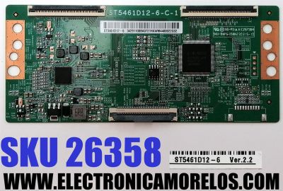 T-CON PARA TV JVC ORIGINAL / NUMERO DE PARTE 34291100BA0721 / ST5461D12-6-C-1 / ST5461D12-6 / 34.2911.00B.A0 / 34291100BA0721HAW / PANEL LVU550CSDX / DISPLAY ST5461D12-6 VER.2.2 / MODELOS SI55URF / 55PFL5756/F6 / 55PUL6673/F7 / V4K55M-0801 LTC3T1GA