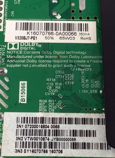 MAIN FUENTE ((COMBO)) PARA TV INFOCUS / NUMERO DE PARTE K16070766 / TP.MS3393.PB801 / SY16070766 / DISPLAY V320BJ7-PE1 / MODELO IM-32ED800 - Imagen 2