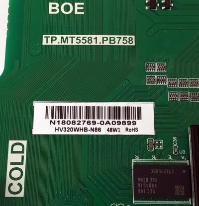 MAIN FUENTE ((COMBO)) PARA TV VIZIO / NUMERO DE PARTE 3200536215 / TP.MT5581.PB758 / 320045817111005 / N18082769 / D32H-F4 / HV320WHB-N86 / DISPLAY HV320WHB-N86 / MODELO D32H-F4 LHBFVMPU - Imagen 3