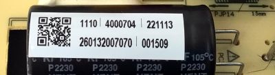 FUENTE DE PODER PARA TV WESTINGHOUSE / NUMERO DE PARTE 260132007070 / HKC-LEDTV-P55 / CVB55004A1 / 7.TB55004A1D00.A40 / CEM-1/10Z/1.6MM / 20220416 REV:1.3 / DISPLAY PT550GT05-1 VER.2.0 / MODELO WR55UX4212 / WR50UT4212 - Imagen 2
