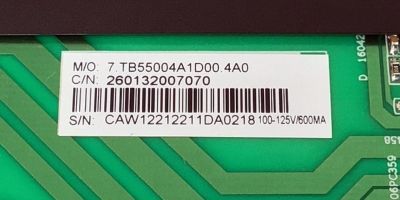 FUENTE DE PODER PARA TV WESTINGHOUSE / NUMERO DE PARTE 260132007070 / HKC-LEDTV-P55 / CVB55004A1 / 7.TB55004A1D00.A40 / CEM-1/10Z/1.6MM / 20220416 REV:1.3 / DISPLAY PT550GT05-1 VER.2.0 / MODELO WR55UX4212 / WR50UT4212 - Imagen 5
