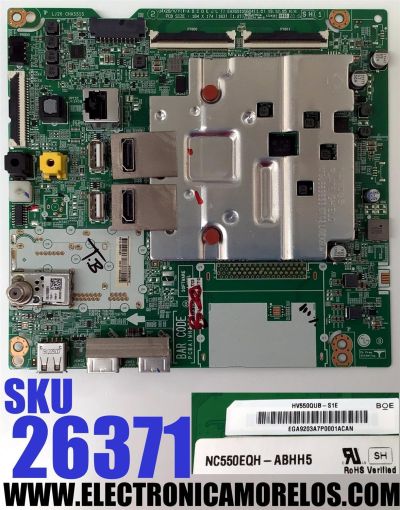 MAIN PARA TV LG NANOCELL 4K·UHD·HDR / NUMERO DE PARTE EBT66517103 / EAX69109604 / 66517103 / EAX69109604(1.0) / PANEL NC55EQH-ABHH5 / DISPLAY HV550QUB-S1E / MODELO 55NANO86UNA / 55NAN086UNA / 55NANO86UNA.BWMFLOR