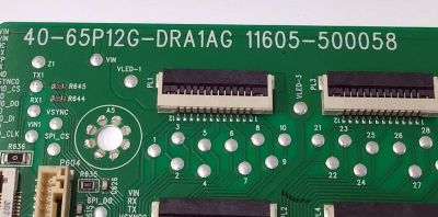 LED DRIVER PARA TV TCL QLED / NUMERO DE PARTE 308035-000082 / 40-65P12G-DRA1AG / 11605-500058 / D65P12G / V8-M65P12H-LC / GTC012602I / PANEL LVU650NDJL CD9W28 V1 / DISPLAY ST6451D08-5 VER.2.1 / MODELO 65Q750G - Imagen 3