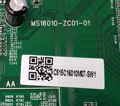 MAIN PARA TV ELEMENT ((ROKU TV)) 4K·UHD·HDR / NUMERO DE PARTE 515C16010M07 / MS16010-ZC01-01 / C515C16010M07-SW1 / E022M464-1 / PANEL BOEA550WH1 / DISPLAY LC546PU4L 01 / MODELO E4AA55R - Imagen 2