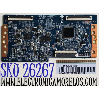 T-CON PARA TV WESTINGHOUSE / NUMERO DE PARTE JUC7.820.00299578 / E342828 / 10001054669 / 99C31AMM / PANEL C500Y19-5C / DISPLAY HF500QUB-F20 / MODELOS WR50UX4210 / 50PFL5756/F8 / ARK5017ILED