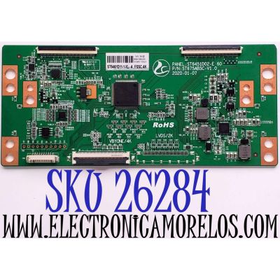 T-CON PARA TV SCEPTRE / NUMERO DE PARTE ST5461D11-1-XL-4 / ST6451D02-E 60 / ST675AB5C-V1.0 / 2006010620 / 2005CSBQ201 / PANEL DXST5461D11-1 / DISPLAY LC546PU2L-03 / MODELO N55