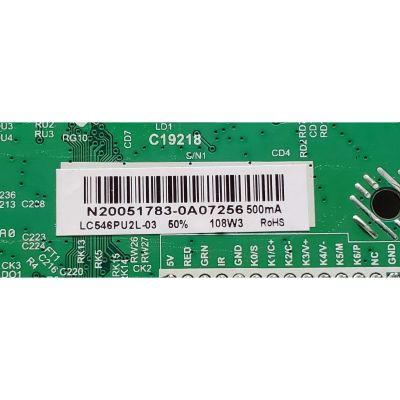 MAIN FUENTE ((COMBO)) PARA TV SCEPTRE / NUMERO DE PARTE N20051783 / TP.MS3683.PC821 / PANEL DXST5461D11-1 / DISPLAY LC546PU2L-03 / MODELO N55 - Imagen 2