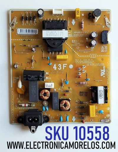 FUENTE DE PODER PARA TV LG / NUMERO DE PARTE EAY64530002 / EAX67264002 / EAX67264002(1.0) / 64530002 / 3PCR01939B / PLDF-L602B / PANEL NC430DUE-VHHX1 / MODELO 43LM5700PUA / 43LM5700PUA.BUSSLJM