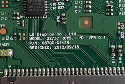 T-CON PARA TV LG / NUMERO DE PARTE 6871L-5794A / 6870C-0442B / 5794A / PANEL HC320DXN-SLXL1-9141 / MODELO 32LQ630BPUA / 32LQ630BPUA.BUSZLJM - Imagen 3