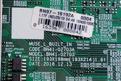 MAIN PARA TV SAMSUNG 4K UHD HDR SMART TV / NUMERO DE PARTE BN94-14751A / BN41-02703A / BN97-16192A / BN9414751A / PANEL CY-NN050HGAV1H / MODELO UN50RU710D / UN50RU710DFXZA AA02 / UN50RU7100 / UN50RU7100FXZA AA02 - Imagen 2