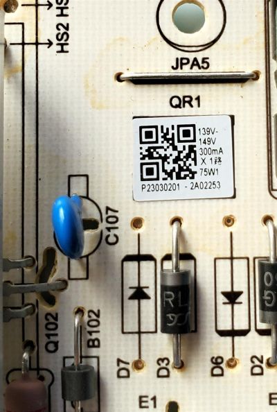 FUENTE DE PODER PARA TV TCL / NUMERO DE PARTE 30102-000006 / PW.A100W2.771 / P23030201 / 20230329 / DISPLAY ST4251D02-1 VER.2.1 / MODELO 43S470G - Imagen 3
