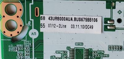 MAIN PARA TV LG 4K·UHD·HDR SMART TV / NUMERO DE PARTE EBT67555106 / EAX70043605(1.0) / 67555106 / EAX70043605(1.0) / PANEL NC430TQG-VHKHA / DISPLAY PT430GT01-5 VER.1.0 / MODELO 43UR8000AUA / 43UR8000AUA.BUSSLKR - Imagen 4