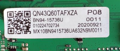 MAIN PARA TV SAMSUNG QLED•4K•HDR SMART TV / NUMERO DE PARTE BN94-15736U / BN41-02756C / BN97-18019A / BN41-02756C-000 / BN9415736U / PANEL CY-RT043HGHV4H / MODELO QN43Q60 / QN43Q60TAFXZA CD02 - Imagen 2