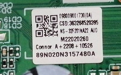 MAIN PARA TV INSIGNIA HD ((FIRE TV)) / NUMERO DE PARTE 098009001730 / TD.950.67 / 363268520395 / 0980-0900-1730 / 89N020N3128080A / DISPLAY T320XVN02.G / MODELO NS-32F201NA22 - Imagen 4