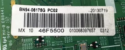 MAIN PARA TV SAMSUNG / NUMERO DE PARTE BN94-06175G / BN41-01958A / BN97-07024A / BN9406175G / HIGH_X12_UNION / PANEL CY-HF460BGLV1H / DISPLAY LSF460HN02-A01 / MODELO UN46F5500 / UN46F5500AFXZX TS01 - Imagen 2