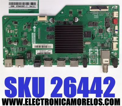 MAIN PARA TV EVL / NUMERO DE PARTE 02-MAMS6586-CB08 / 1MS586C2ISA / T.MS6586.U782 / IDF148047F / K20010089 / DISPLAY ST5461D07-7 VER.2.1 / MODELO 55EVLS4