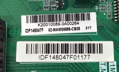 MAIN PARA TV EVL / NUMERO DE PARTE 02-MAMS6586-CB08 / 1MS586C2ISA / T.MS6586.U782 / IDF148047F / K20010089 / DISPLAY ST5461D07-7 VER.2.1 / MODELO 55EVLS4 - Imagen 2