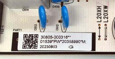 FUENTE DE PODER PARA TV TCL QLED / NUMERO DE PARTE 30805-000316 / 40-L20XH4-PWC1ZG / 11601-500051 / L20XW / E148158 / 20230803 / 20358990 / DISPLAY ST5461D18-2 VER.2.1 / MODELO 55Q550G - Imagen 3