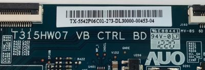 T-CON PARA TV SONY / NUMERO DE PARTE 5542P06C01 / 55.42P06.C01 / T315HW07 / T315HW07 VB CTRL BD / 31T14-C0J / 31T14-COJ / PANEL P420HVN02.0 / MODELO FWD-42B2 - Imagen 2