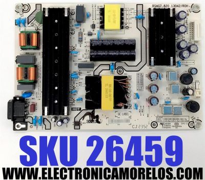 FUENTE DE PODER PARA TV HISENSE / NUMERO DE PARTE 333532 / RSAG7.820.13042/ROH / 13042-A / CQC13134095636 / E166702 / PANEL HD650H1U71-T0L1\S1\GM\ROH / DISPLAY HV650QUB-F70 / MODELO 65A6KV