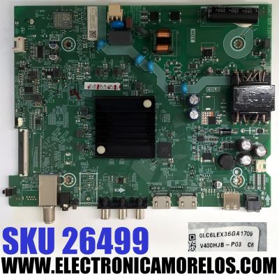 MAIN FUENTE COMBO ORIGINAL PARA TV HISENSE FHD VIDAA / NUMERO DE PARTE 340573 / RSAG7.820.13374/ROH / 340574 / 40A35HUV / PANEL JHD400H1F03-T0L1 / DISPLAY V400HJB-P03 C6 / MODELO 40A4KV / 40A4HV