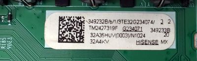 MAIN FUENTE ((COMBO)) PARA TV HD ((VIDAA)) / NUMERO DE PARTE 349232 / RSAG7.820.12588/ROH / 349233 / 32A35HUV(0003) / 32A35HUV / PANEL JHD315H1H61-T0L1B1\S0\GM\ROH / MODELO 32A4KV - Imagen 2