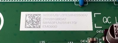 MAIN FUENTE ((COMBO)) PARA TV HISENSE 4K·UHD·HDR ((VIDAA)) / NUMERO DE PARTE 322031 / RSAG7.820.11716/ROH / 314170 / 58A53FUV / 2DE46106A / PANEL HD580Y1U92-L2\S0\SM\ROH / DISPLAY CV580U1-T01 REV:02 / MODELO 58A6HV - Imagen 2