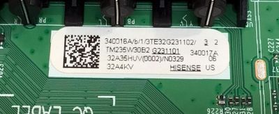 MAIN FUENTE COMBO PARA TV HISENSE ORIGINAL HD VIDAA / NUMERO DE PARTE 340016 / RSAG7.820.12588/ROH / 340017 / 32A35HUV / 32A35HUV(0002) / 340016A / 340017A / PANEL JHD315H1H51-T0L1B1 / DISPLAY T320XVN02.H / MODELO 32A4KV / 32A45KV - Imagen 2