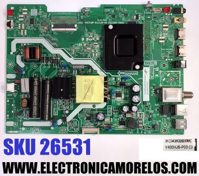 MAIN FUENTE COMBO PARA TV TCL ORIGINAL GOOGLE TV / NUMERO DE PARTE 30800-000926 / 30801-000902 / 40-MT21T6-MPA2HG / 11602-500793 / MT21T6 / MT9221 / V8-T221T04-LF / GNB002134A / PANEL LVF400NDEL MJ9W03 V2 / DISPLAY V400HJB-P03 C3 / MODELO 40S350G