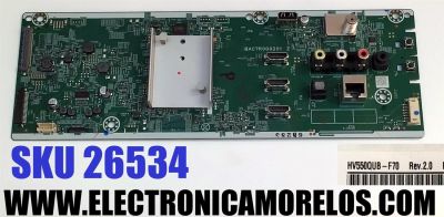 MAIN PARA TV PHILIPS 4K·UHD·HDR ((ROKU TV)) / NUMERO DE PARTE ADDR701Z / BAC7R0G0201 Z / ADDR6UT-55UB / BAC7R0G0201Z / DDR7 / E019E2862AA / PANEL UCFR3XT / DISPLAY HV550QUB-F70 REV.2.0 / MODELO 55PFL4756/F7 / 55PFL4756/F7 ME3
