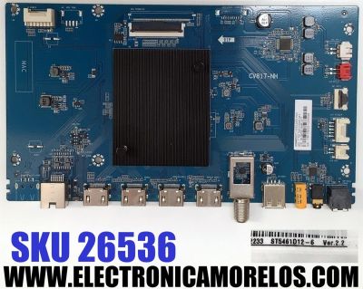 MAIN PARA TV PHILIPS 4K·UHD·HDR ((ROKU TV)) / NUMERO DE PARTE 02-1MTR17AMA-J01T / CV817-NH / 7.T817NH110000.0A1 / 0069665027 / CBK15602211DA / PANEL LVU550CSDX E0647 / DISPLAY ST5461D12-6 VER.2.2 / MODELO 55PFL5756/F7 / 55PFL5756/F7 CC1A