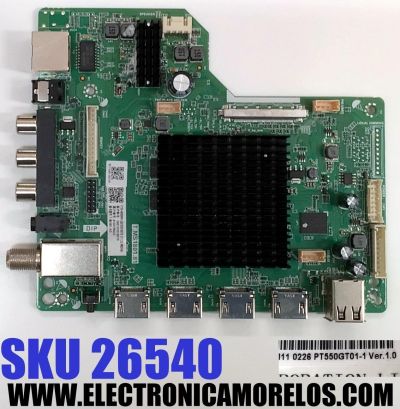 MAIN PARA TV WESTINGHOUSE 4K·UHD·HDR ((ROKU TV)) / NUMERO DE PARTE 260102018070 / T.MS1801.81 / 4100198602 / 1110-4000094-260102018070-211122-W00144 / T.MS1801.81D / W21110409 / PANEL HK550WLEDM-JHA0H / DISPLAY PT550GT01-1 VER.1.0 / MODELO WR55UX4212