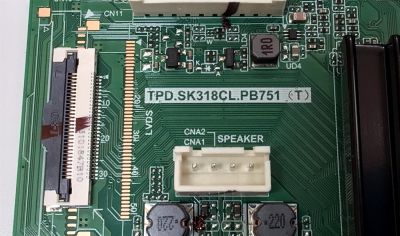 MAIN FUENTE ((COMBO)) PARA TV SHARP ((ROKU TV)) / NUMERO DE PARTE TPD.SK318CL.PB751 / 9011-240038-TQ20133K-CVTE9011ARA0-U02984 / U23110386-0A03803 / P02EE03590906B / PANEL K320WDGF / DISPLAY CV320H2-F01 REV:03 / MODELO 2T-C32EF8UR - Imagen 3