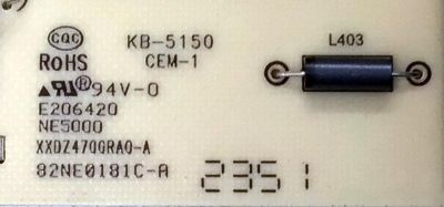 FUENTE DE PODER PARA TV SHARP / NUMERO DE PARTE 9012-112154-30004014 / K-P300-FM1 / XXDZ4700RA0-A / 82NE0181C-A / NE5000 / KB-5150 CEM-1 / P0Q24010295-01925 / PANEL K750WDJ10HE / DISPLAY ST7461D03-2 VER.2.3 / MODELO 4T-C75EL8UR - Imagen 2