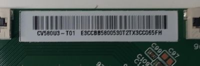 T-CON PARA TV SHARP / NUMERO DE PARTE E3CCBB580053 / CV58U3-T01 / E3CCBB5800530T / C17104SS0104C / PANEL K580WDGF / DISPLAY CV580U3-T01 REV:02 / MODELO 4T-C58EL8UR - Imagen 2