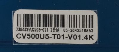 T-CON PARA TV SHARP / NUMERO DE PARTE CV500U5-T01-V01.4K / CV9514C2A / 2304CVAQ206-021 / PANEL K500WDGF / DISPLAY CV500U5-T01 REV:01 / MODELO 4T-C50EL8UB - Imagen 3