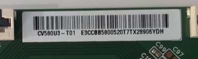 T-CON PARA TV VIZIO / NUMERO DE PARTE E3CCBB580052 / C17104SS0057B / CV580U3-T01 / E3CCBB5800520T / PANEL TPT580WR-U3T01.D REV:S01P / DISPLAY CV58U3-T01 REV:02 / MODELO V585M-K01 / V585M-K01 LTYHM7MY - Imagen 2