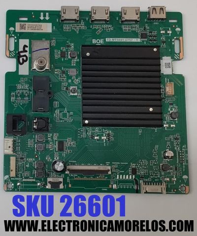 MAIN PARA TV VIZIO 4K·UHD·HDR·QLED ((SMART CAST)) / NUMERO DE PARTE 21201-04170 / TD.MT5691.U757 / BOE TD.MT5691.U757 (T) / 1000206769 / PANEL BOEI550WQ1 / DISPLAY HV550QUB-F70 REV.2.0 / MODELO M55Q6-L4 / M55Q6-L4 LBSFN8GZ