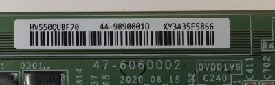 T-CON ORIGINAL PARA TV VIZIO / NUMERO DE PARTE 44-9890001O / 47-6060002 / 44-98900010 / HV550QUBF70 / XY3A35F5866 / PANEL BOEI550WQ1 / HV550QUB-F70 REV.2.0 / MODELO M55Q6-L4 / M55Q6-L4 LBSFN8GZ / V4K55M-0804 / V4K55M-0804 LBVFV9GA - Imagen 2