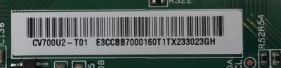 T-CON PARA TV HISENSE ORIGINAL / NUMERO DE PARTE E3CCBB700016 / CV700U2-T01-CB-3 / CV700U2-T01 / E3CCBB7000160T1TX / C17104SS0018F A / PANEL HD700X1U91-L1 / DISPLAY CV700U2-T01 REV:03 / MODELOS 70A6G3 / 70A6H - Imagen 2
