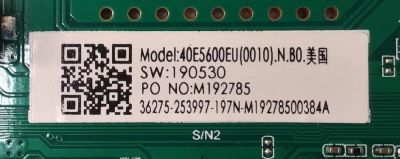 MAIN FUENTE ((COMBO)) PARA TV HISENSE FULL·HD ((ANDROID TV)) / NUMERO DE PARTE 36275-253997 / TP.MS6683TPB753 / A19072781-0A00339 / 40E5600EU / C08ACD9EF80A / 190530 / M192785 / PANEL JHD396V1F01-TXL1 / MODELO 40H5590F - Imagen 4