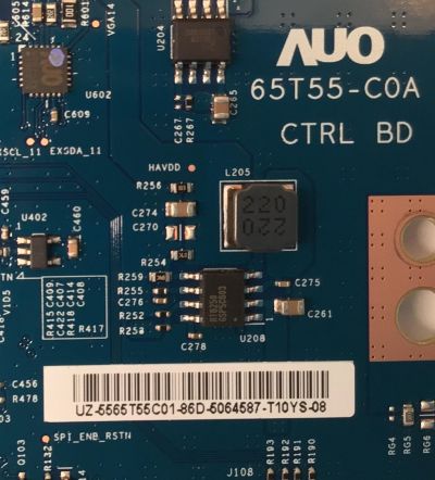 T-CON ORIGINAL PARA TV SONY / NUMERO DE PARTE 5565T55C01 / 65T55-C0A / CTRL BD / 55.65T55.C01 / PANEL T650QVF06.6 / DISPLAY T650QVN07.0 / MODELO KD-65X750F / KD65X750F - Imagen 2