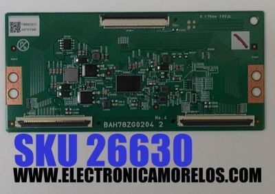 T-CON PARA TV PHILIPS / NUMERO DE PARTE AH78Y042 / BAH78Z0204 2 / BAH78Z02042 / V000010555 / PANEL UHF83XY-G075 / DISPLAY HV650QUB-F72 REV.2.0 / MODELO 65PUL7552 / 65PUL7552/F7 A