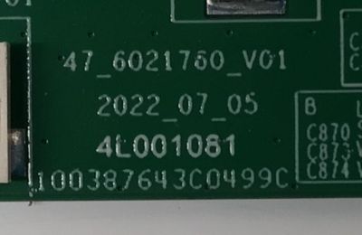 T-CON PARA TV PHILIPS / NUMERO DE PARTE 44-9772131B / 47_6021760_V01 / 4L001081 / HV650QUBF72 / 100387643C0499C / PANEL UCF8DXT-G078 / DISPLAY HV650QUB-F72 REV.1.0 / MODELO 65PUL6553 / 65PUL6553/F7 - Imagen 3