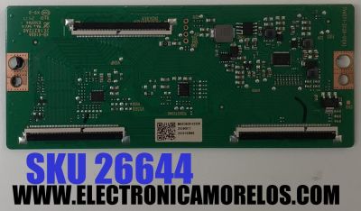 T-CON PARA TV ONN / NUMERO DE PARTE 513C6571M02 / TV6571-ZC26-01(A) / 303C6571231 / 2E18372A0 / 20240511 / 2010133865 / M02/2629-02329 / DISPLAY HV650QUB-F71 / MODELO 100012587 (65")