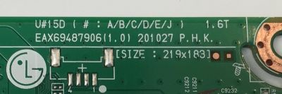 MAIN PARA TV LG 4K·UHD·HDR ((SMART TV)) / NUMERO DE PARTE EBT66607708 / EAX69487906 / EAX69487906(1.0) / 66607708 / 1HEBT000-021A / RU17H1A1GK / PANEL NC650TQG-ABKH3 / DISPLAY HV650QUB-F9D / MODELO 65UP7670PUC / 65UP7670PUC.BUSFLKR - Imagen 3